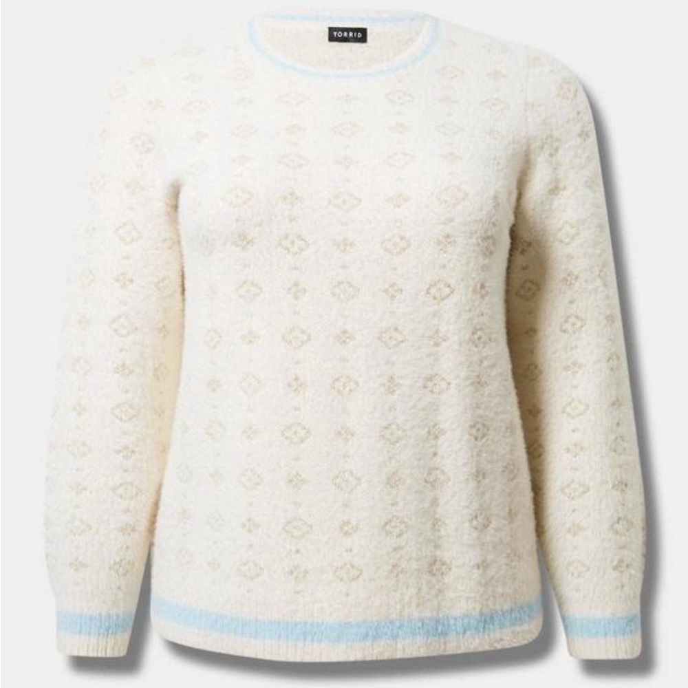 Torrid Baby Eyelash lurex pullover sweater